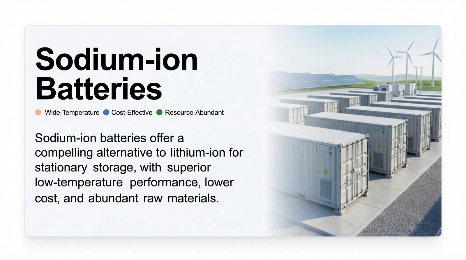 Sodium-ion batteries overview